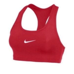 NWT Nike Red Medium Support Non Padded Swoosh 2.0 Sports Bra Size Small